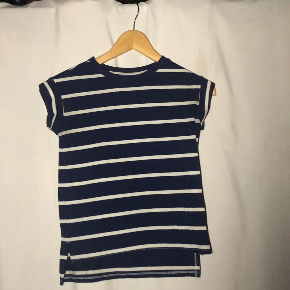 Blue and White Striped T-shirt